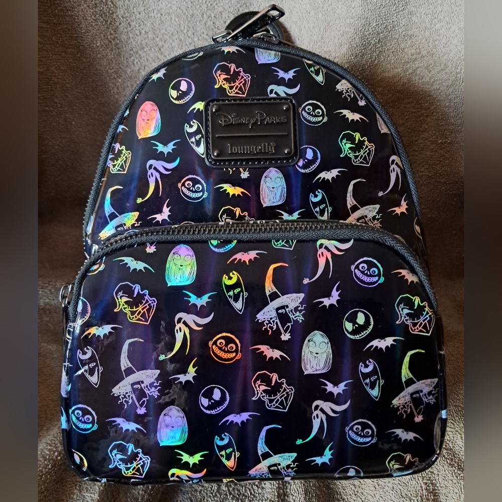 Nightmare Before Christmas Holographic Loungefly Mini Backpack